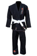 SHINZO Black BJJ Gi – 450 GSM Pearl Weave Jiu-Jitsu Uniform