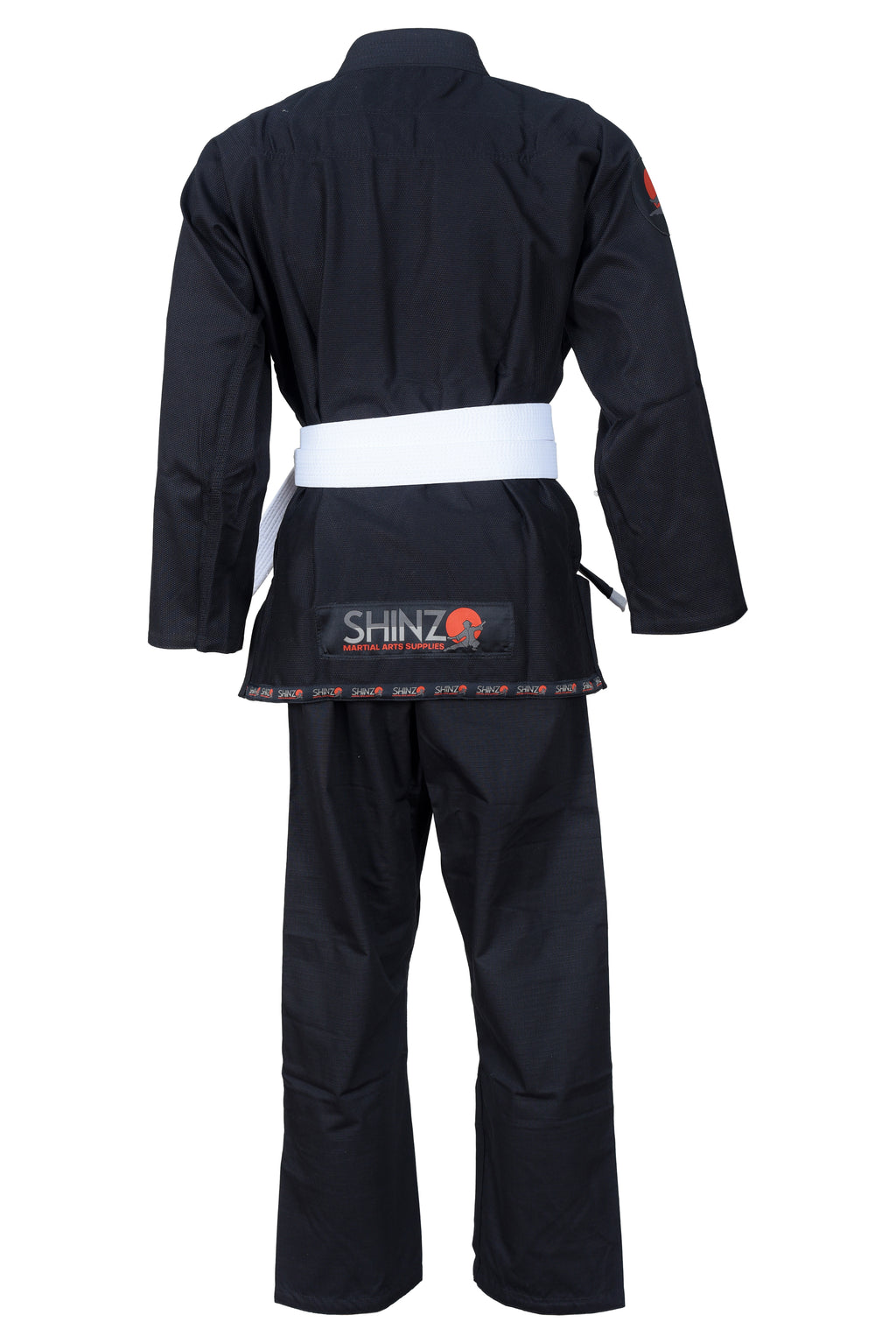SHINZO Black BJJ Gi – 450 GSM Pearl Weave Jiu-Jitsu Uniform