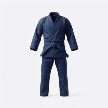 Custom Navy Blue Kenpo Martial Arts Uniform – Traditional Training Gi with Matching Pants