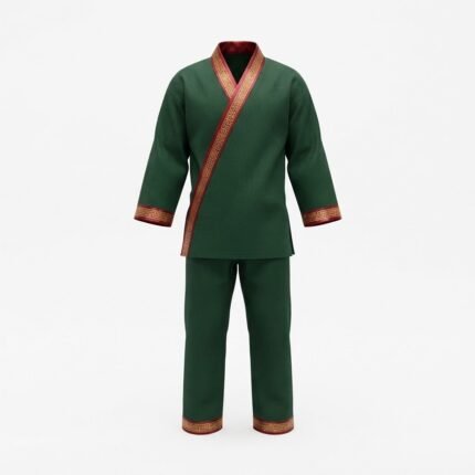 Custom Green & Gold Hapkido Martial Arts Uniform – Traditional Training Gi