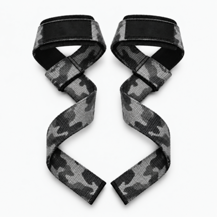 Grey Camo Weightlifting Wrist Straps | Padded Support