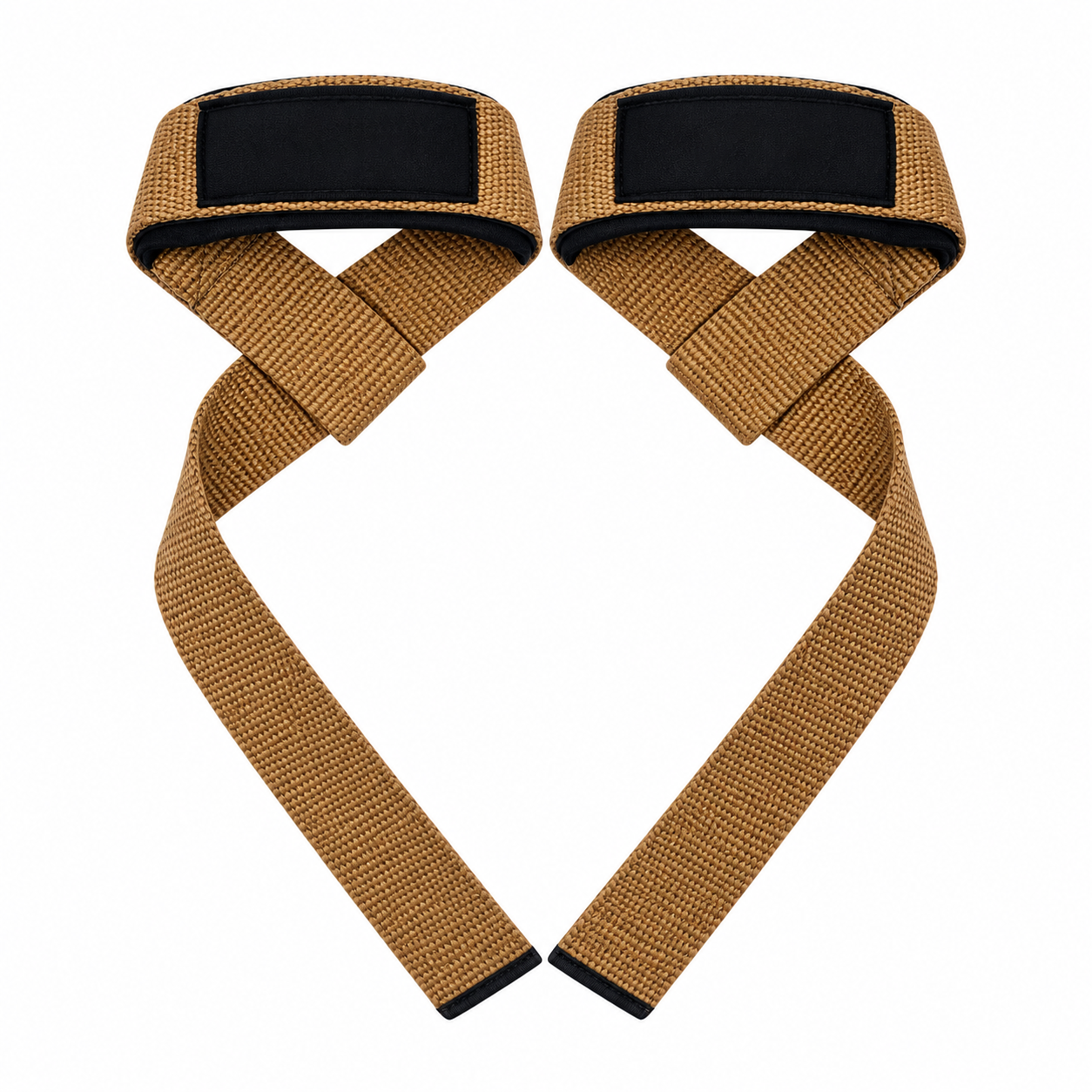 Mirrored Tan Weightlifting Straps
