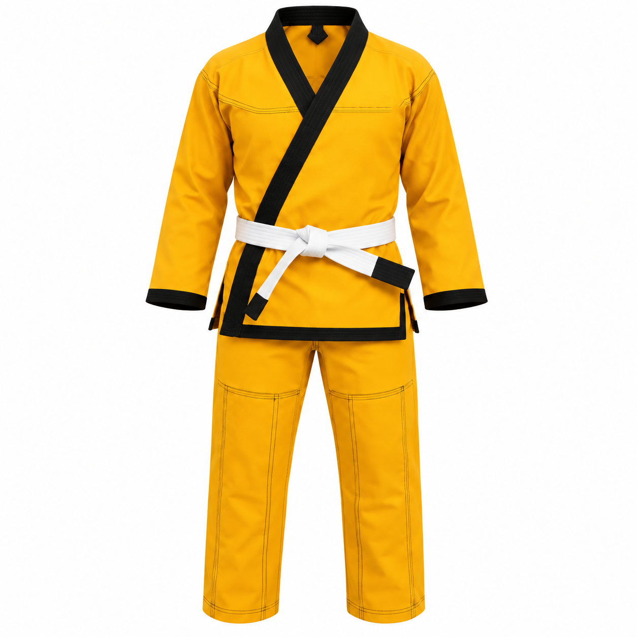 Yellow Martial Arts Gi with Black Trim