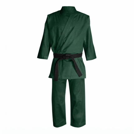 Custom Green Kobudo Martial Arts Uniform with Black Belt